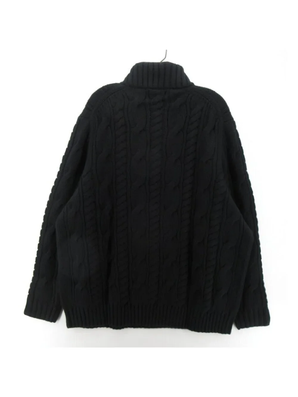Polo Ralph Lauren Sweater 2XB Merino Wool Henley Cable Knit Mock Neck
